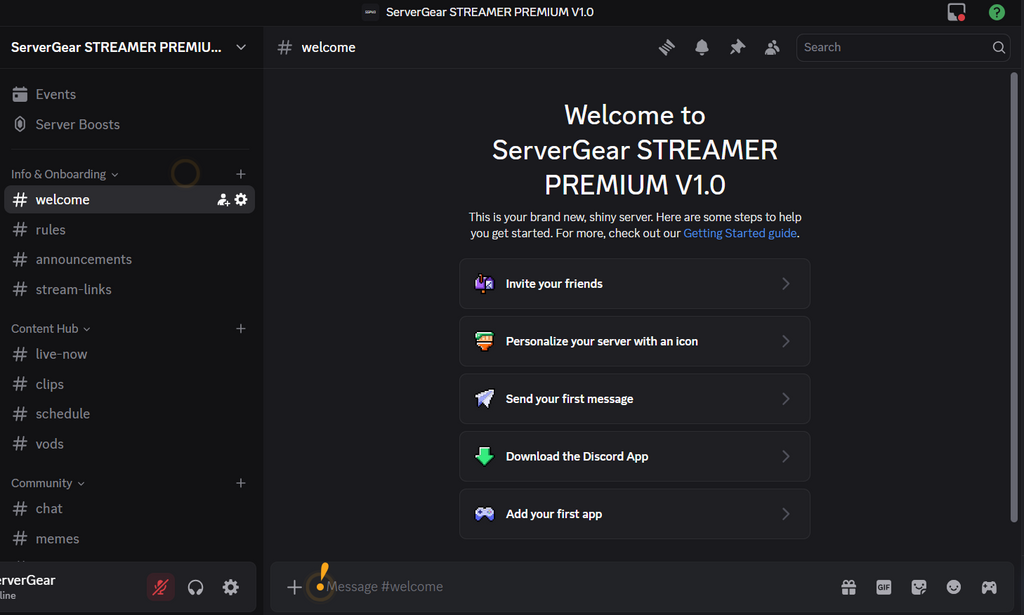 community discord server template