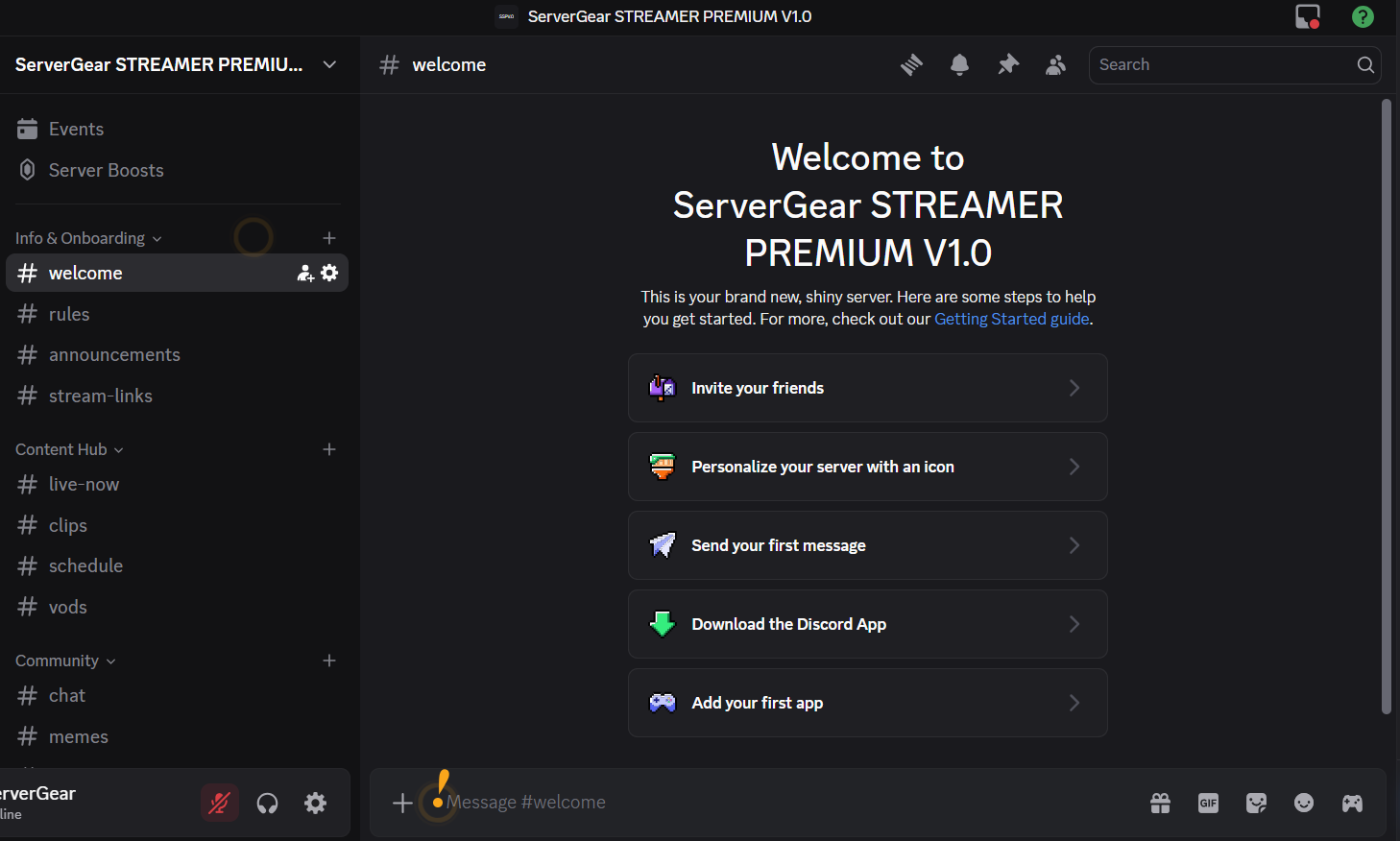 community discord server template